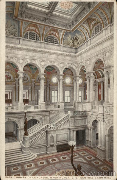 Library of Congress, Central Stair Hall Washington District of Columbia