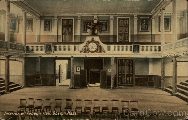 Interior of Faneuil Hall Boston Massachusetts