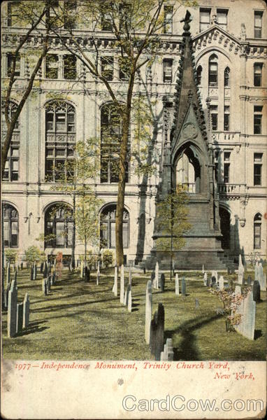 Independence Monument, Trinity Church Yard New York