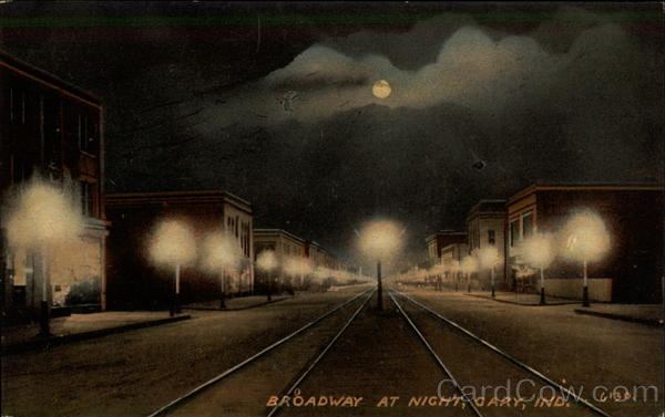 Broadway At Night Gary Indiana