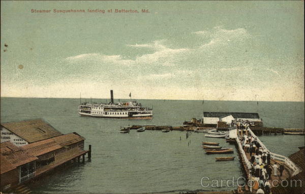 Steamper Susquehanna Landing at Dock Betterton Maryland
