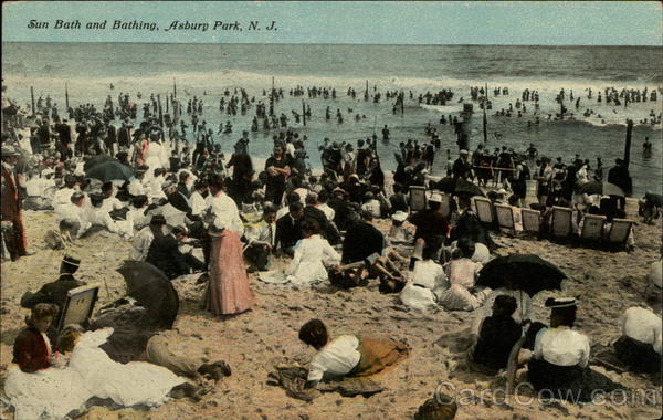 Sun Bath and Bathing Asbury Park New Jersey
