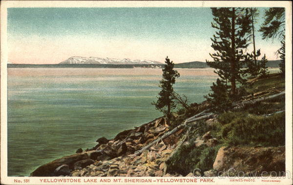 Yellowstone Lake and Mt. Sheridan Yellowstone National Park Wyoming