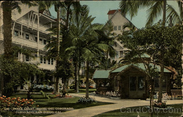 Inner Court, Hotel Del Coronado San Diego California