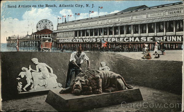 Sand Artists on the Beach Atlantic City New Jersey