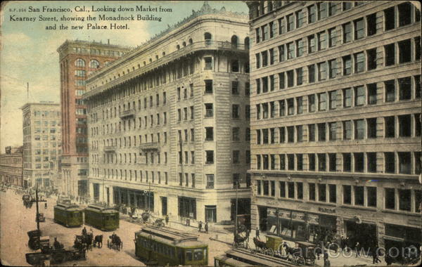 Looking down Market from Kearney Street San Francisco California