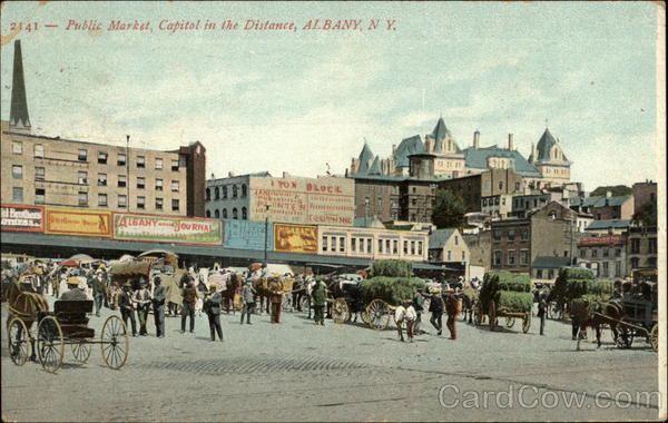 Public Market, Capitol in the Distance Albany New York