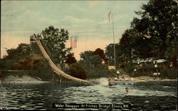 Water Toboggan At Fitches Bridge Elmira, NY Postcard Postcard