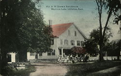 Mr. A.W. Drew's Residence, Warren Lake Postcard