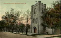 Coleman Memorial Building Sayre, PA Postcard Postcard