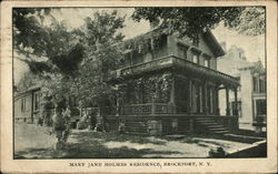 Mary Jane Holmes Residence Brockport, NY Postcard Postcard