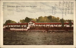 Public Baths, Harriet Island Postcard