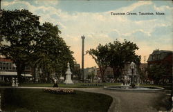Taunton Green Massachusetts Postcard Postcard