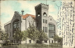 Harrison School Building Postcard