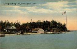 Cottage at Long Lake Alpena, MI Postcard Postcard