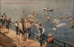 Public Baths at Harriet Island St. Paul, MN Postcard Postcard