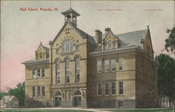 High School Watseka, IL Postcard Postcard