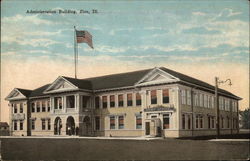 Administration Building Zion, IL Postcard Postcard