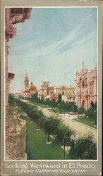 Looking Westward in El Prado San Francisco, CA 1915 Panama-California Exposition Postcard Postcard