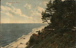 View of Beach Michillinda, MI Postcard Postcard