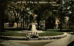 East Park & Brig. Gen. Gansevoort (Jr.) Monument Rome, NY Postcard Postcard