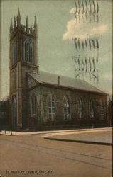 St. Paul's P.E. Church Troy, NY Postcard Postcard
