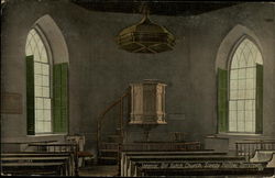 Interior, Old Dutch Church, Sleepy Hollow Postcard