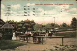 Carousal, Minnehaha Park Postcard
