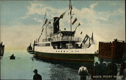 S.S. Sioux Puget Sound, WA Steamers Postcard Postcard