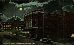 The Metropolitan Theatre, at night Seattle, WA Postcard Postcard