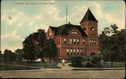 Chicopee High School Massachusetts Postcard Postcard