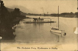 The Hockanum Ferry, Northampton to Hadley Postcard
