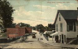 Bridge Street Chicopee Falls, MA Postcard Postcard