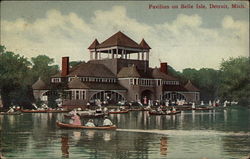 Pavilion on Belle Isle Detroit, MI Postcard Postcard