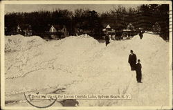 Breaking up the ice on Oneida Lake Postcard