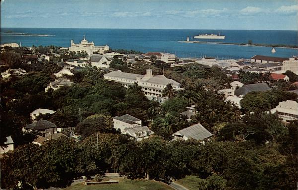 View of Town from Fort Fincastle Nassau Bahamas Caribbean Islands