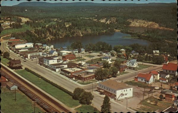 Bird's Eye View of Town Nipigon Canada Ontario
