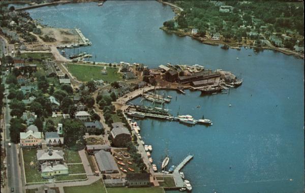 Air View of Mystic Seaport Stonington Connecticut