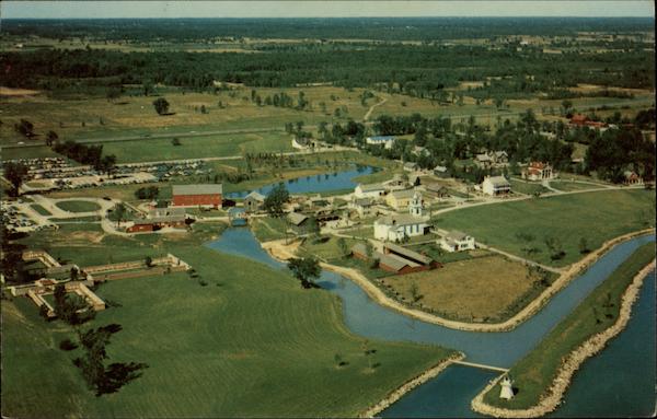 Aerial View of Upper Canada Village Morrisburg ON Ontario