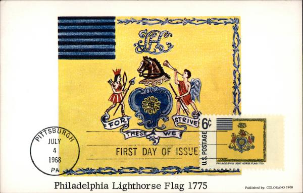 Philadephia Lighthorse Flag 1775 First Day Issue Cards