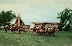 Horseback Riding, 4-H Club Camp at Rock Springs Ranch Postcard