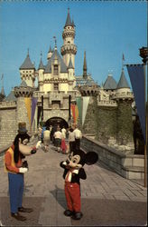 Mickey and Goofy Taking Pictures Postcard