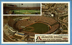 Arlington Stadium Home of the Texas Rangers Postcard Postcard