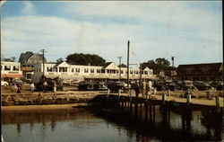 View of Business Section and Parking Area Watch Hill, RI Postcard Postcard