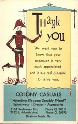 Colonial Casuals Daytona Beach, FL Advertising Postcard Postcard