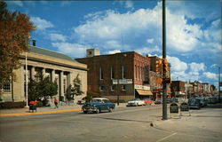 Lincolnway Looking East from the Post Office Postcard