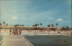 The Manatee County Public Beach and Pavilion Postcard