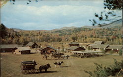 Overall view of Pioneer Settlement, Frontier Town Schroon Lake, NY Postcard Postcard