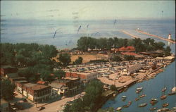 Aerial View of Town Postcard