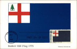 Bunker Hill Flag First Day Issue Cards Postcard Postcard